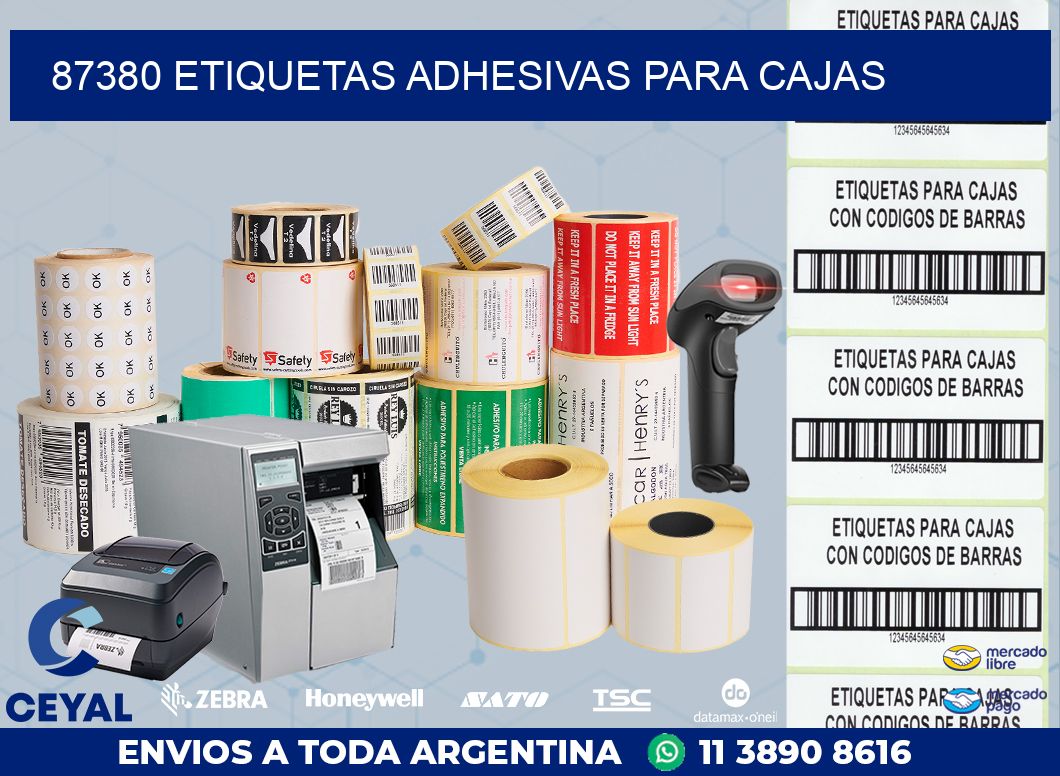 87380 ETIQUETAS ADHESIVAS PARA CAJAS
