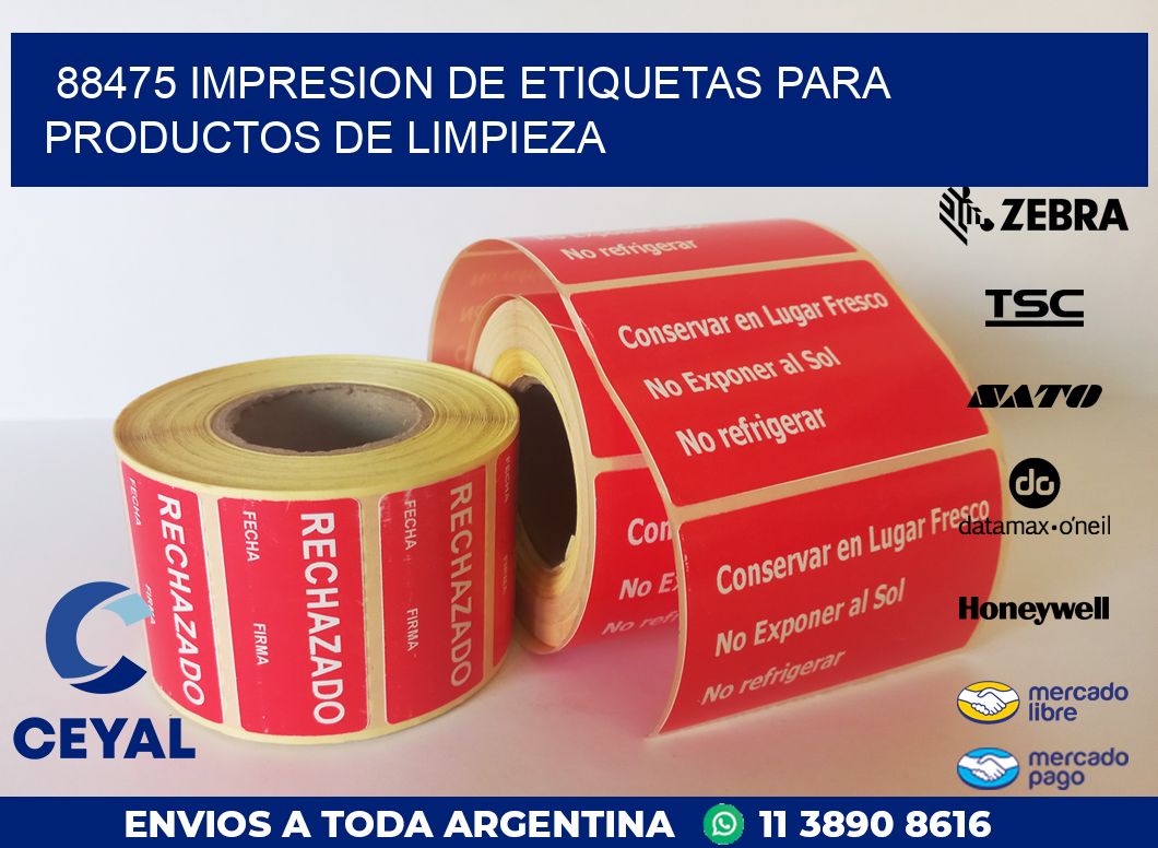 88475 IMPRESION DE ETIQUETAS PARA PRODUCTOS DE LIMPIEZA
