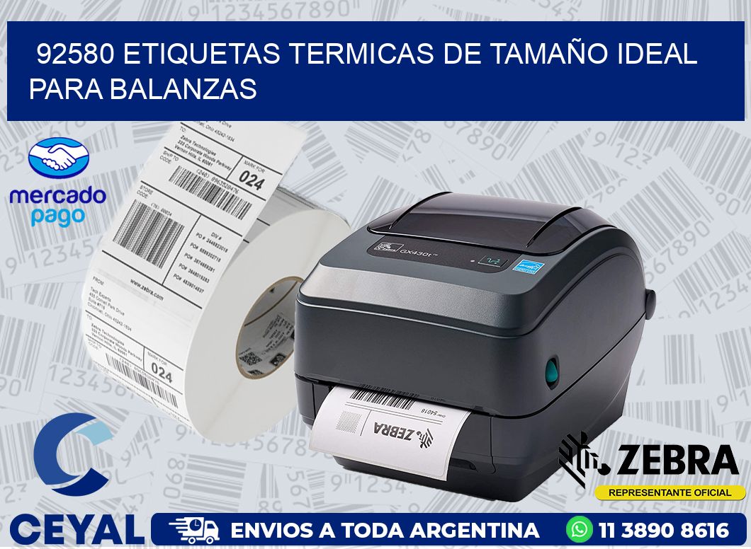 92580 ETIQUETAS TERMICAS DE TAMAÑO IDEAL PARA BALANZAS
