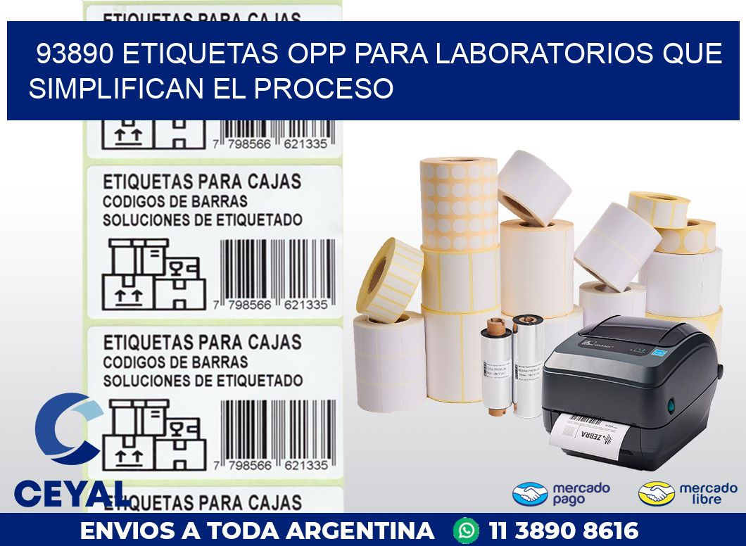 93890 ETIQUETAS OPP PARA LABORATORIOS QUE SIMPLIFICAN EL PROCESO