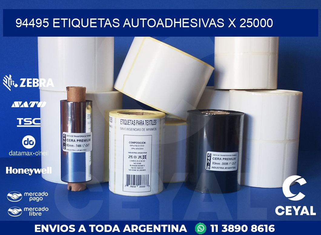 94495 ETIQUETAS AUTOADHESIVAS X 25000