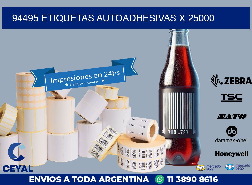 94495 ETIQUETAS AUTOADHESIVAS X 25000