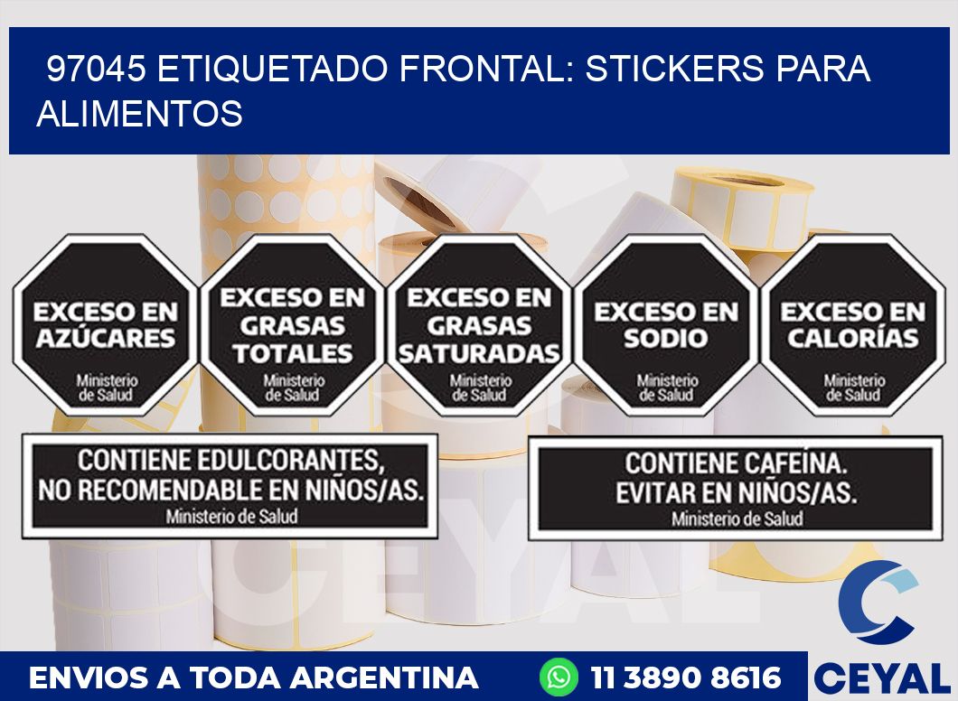 97045 ETIQUETADO FRONTAL: STICKERS PARA ALIMENTOS
