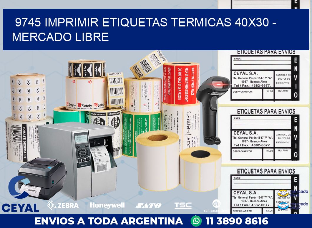 9745 IMPRIMIR ETIQUETAS TERMICAS 40X30 - MERCADO LIBRE