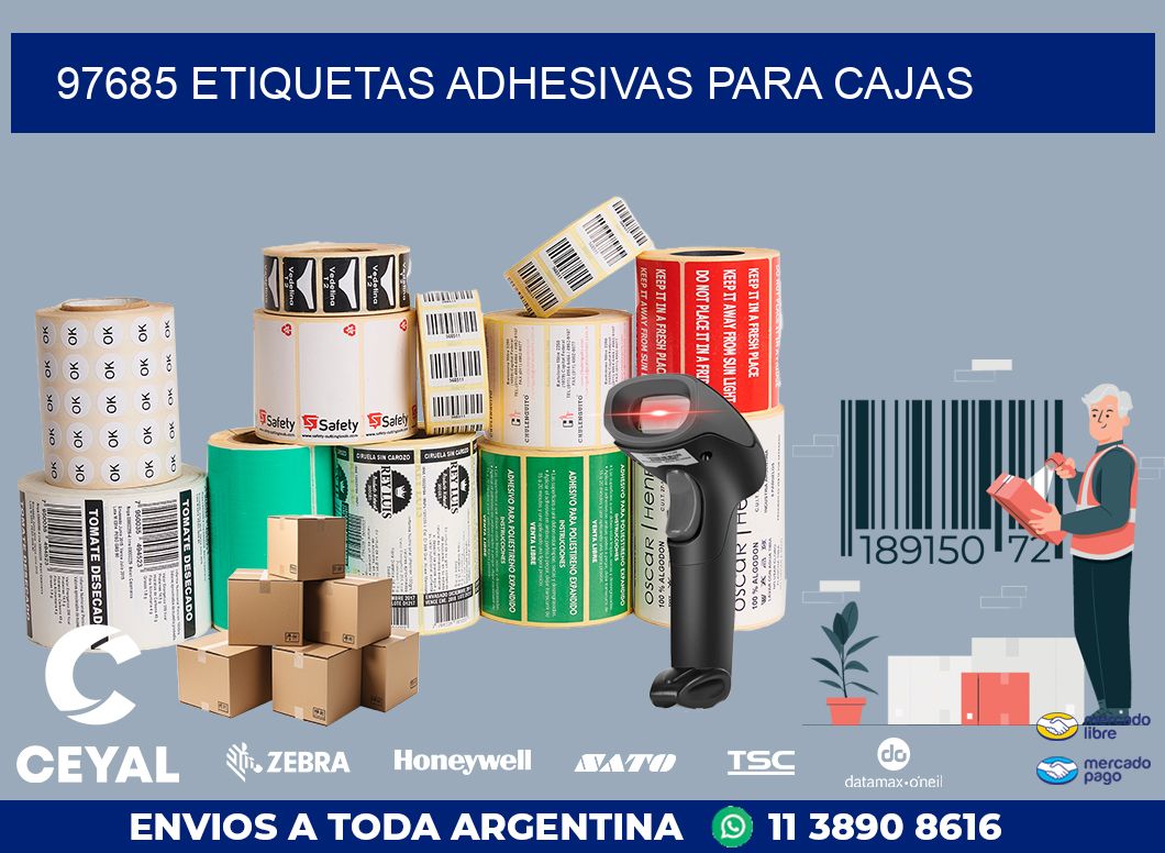97685 ETIQUETAS ADHESIVAS PARA CAJAS