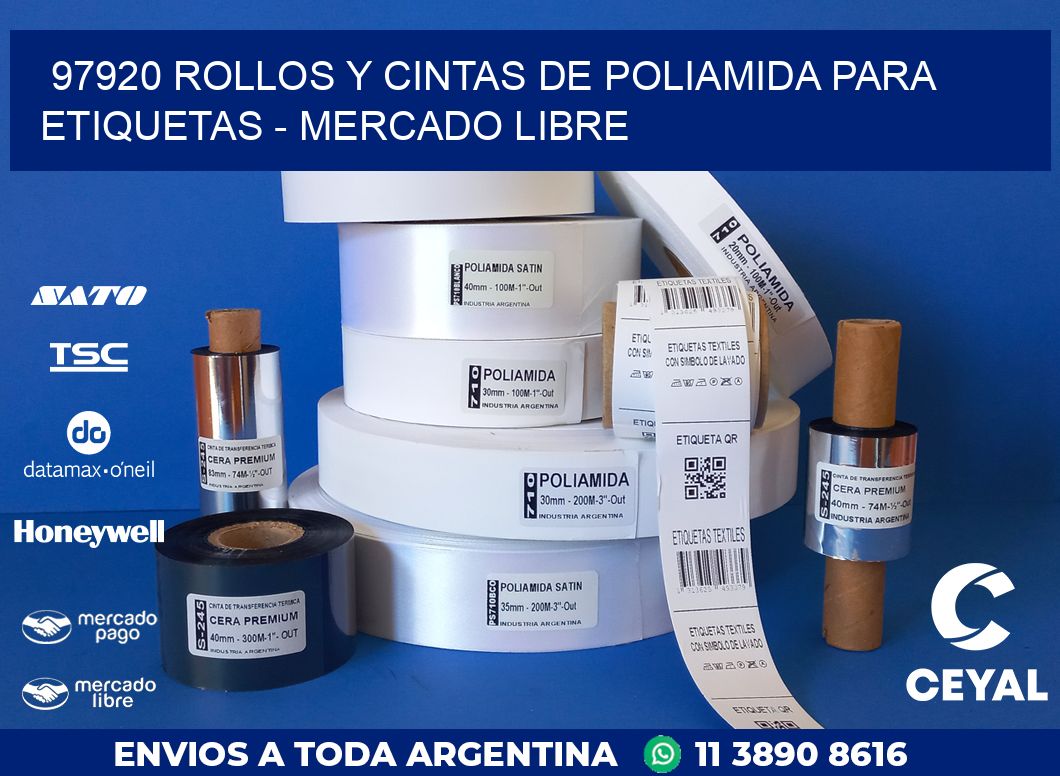 97920 ROLLOS Y CINTAS DE POLIAMIDA PARA ETIQUETAS - MERCADO LIBRE
