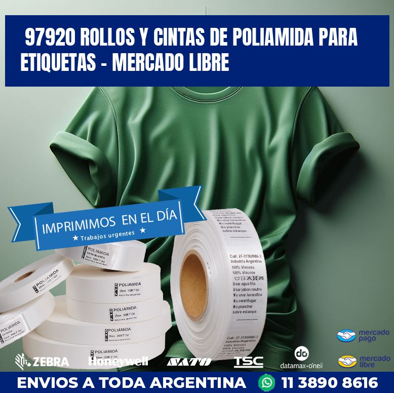 97920 ROLLOS Y CINTAS DE POLIAMIDA PARA ETIQUETAS – MERCADO LIBRE