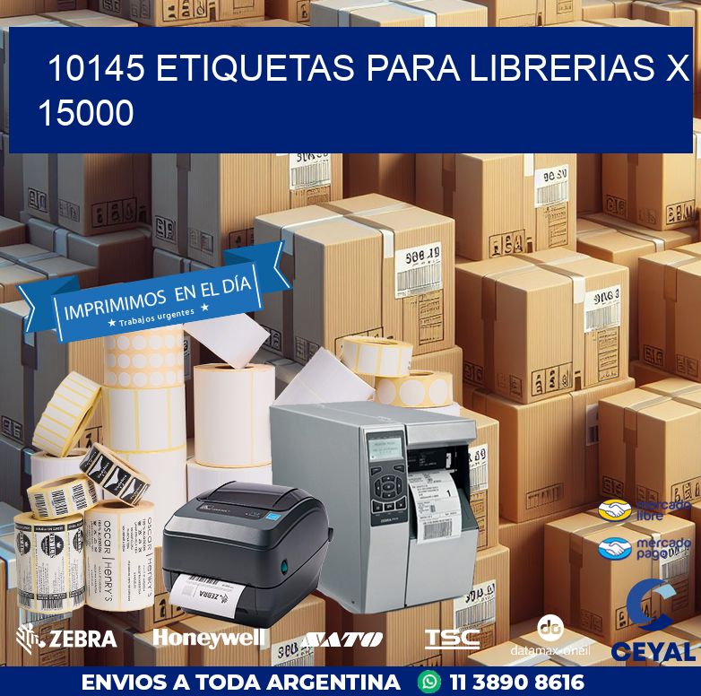 10145 ETIQUETAS PARA LIBRERIAS X 15000