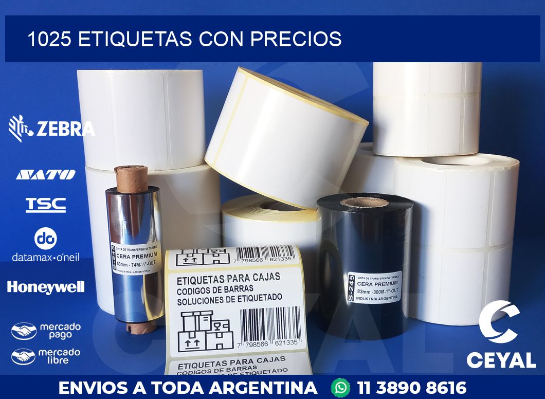 1025 ETIQUETAS CON PRECIOS