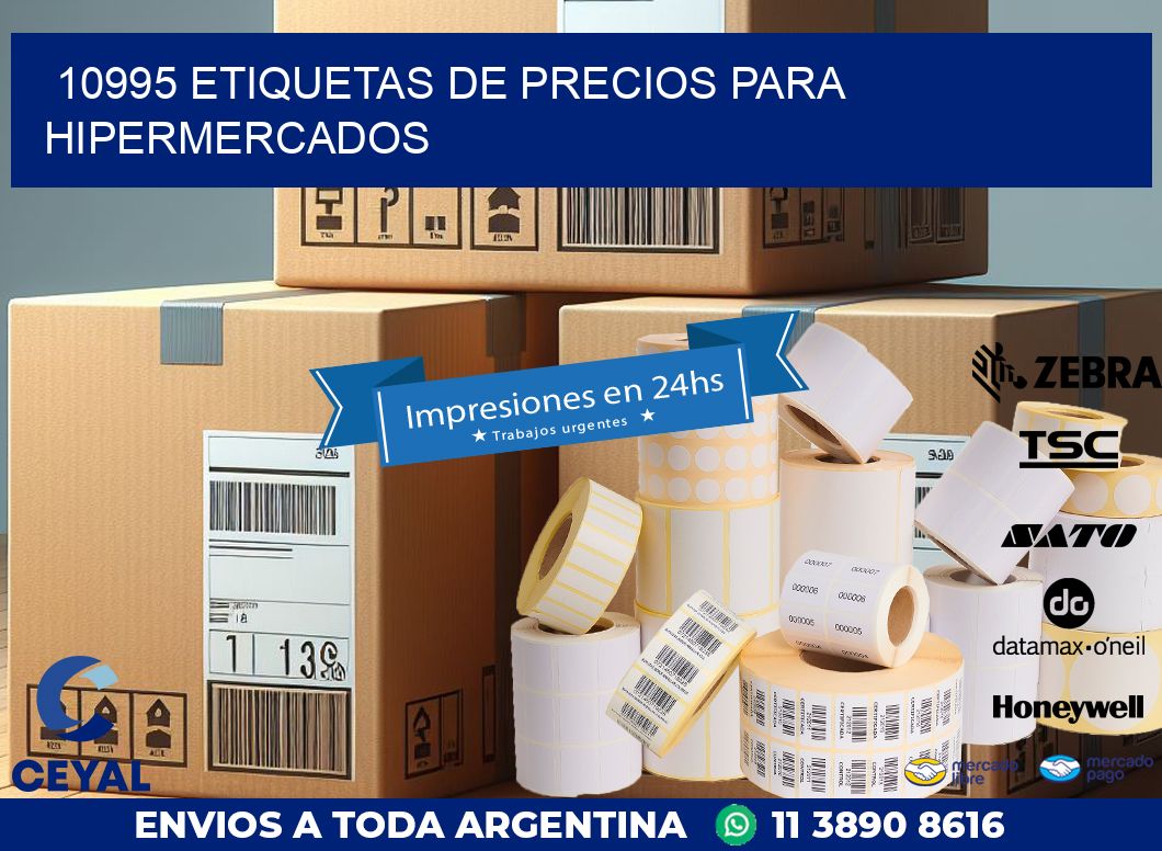 10995 ETIQUETAS DE PRECIOS PARA HIPERMERCADOS
