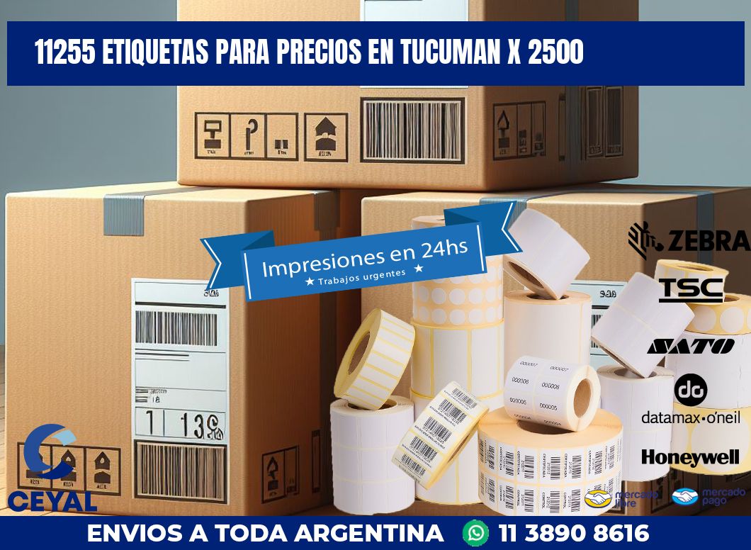 11255 ETIQUETAS PARA PRECIOS EN TUCUMAN X 2500