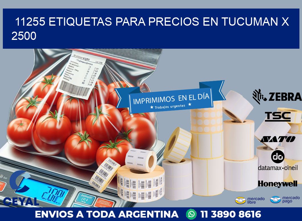 11255 ETIQUETAS PARA PRECIOS EN TUCUMAN X 2500