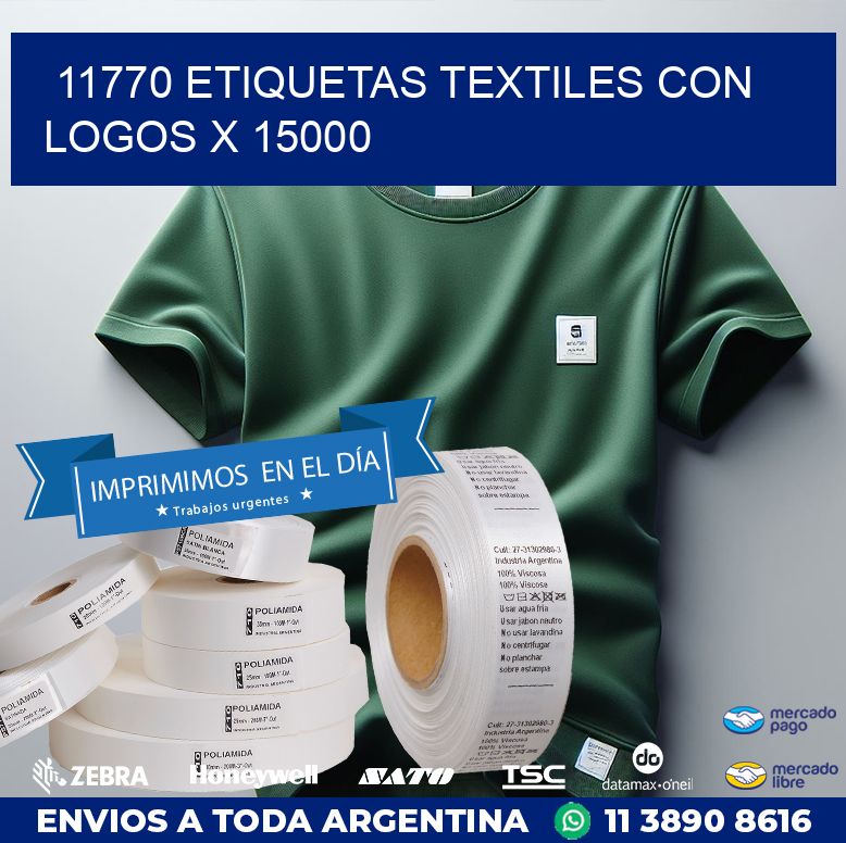 11770 ETIQUETAS TEXTILES CON LOGOS X 15000