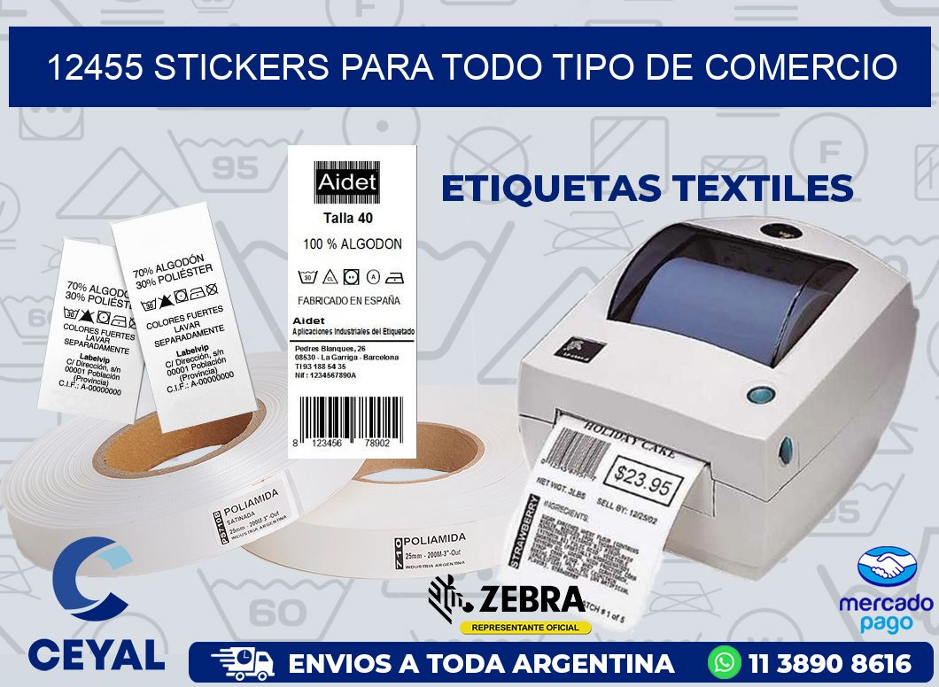 12455 STICKERS PARA TODO TIPO DE COMERCIO