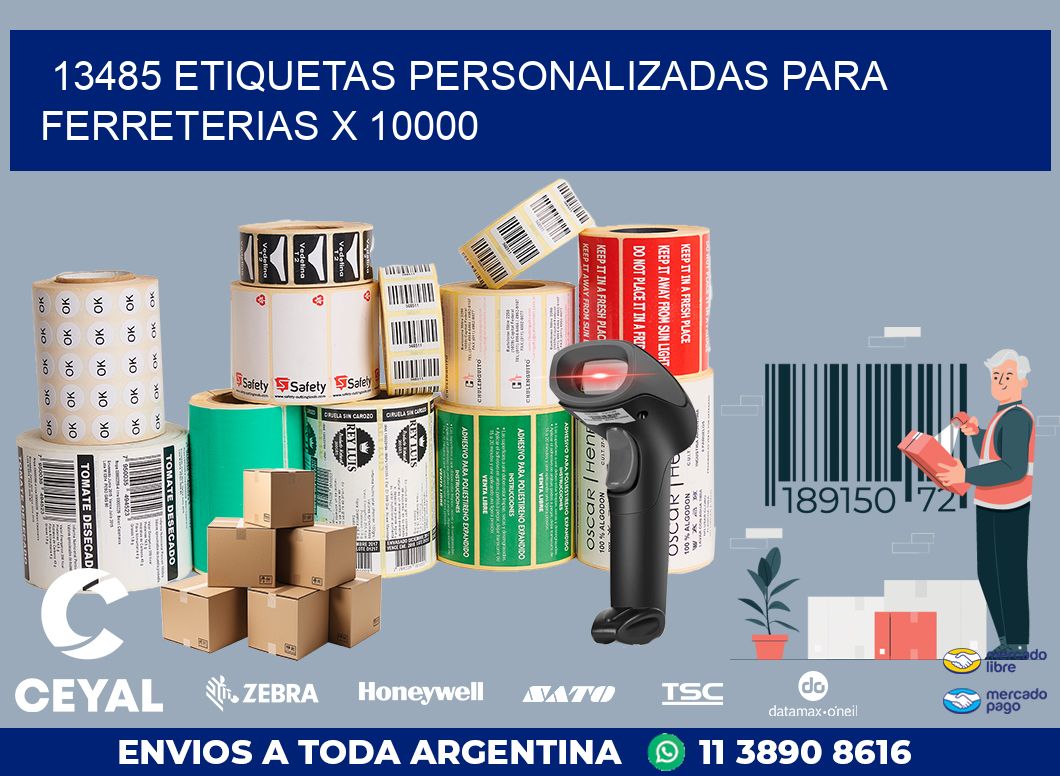 13485 ETIQUETAS PERSONALIZADAS PARA FERRETERIAS X 10000