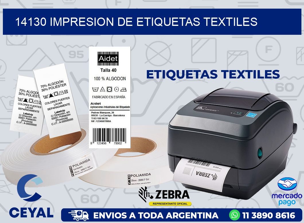 14130 IMPRESION DE ETIQUETAS TEXTILES