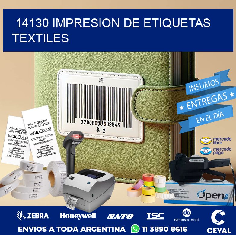 14130 IMPRESION DE ETIQUETAS TEXTILES