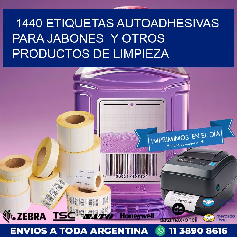 1440 ETIQUETAS AUTOADHESIVAS PARA JABONES  Y OTROS PRODUCTOS DE LIMPIEZA