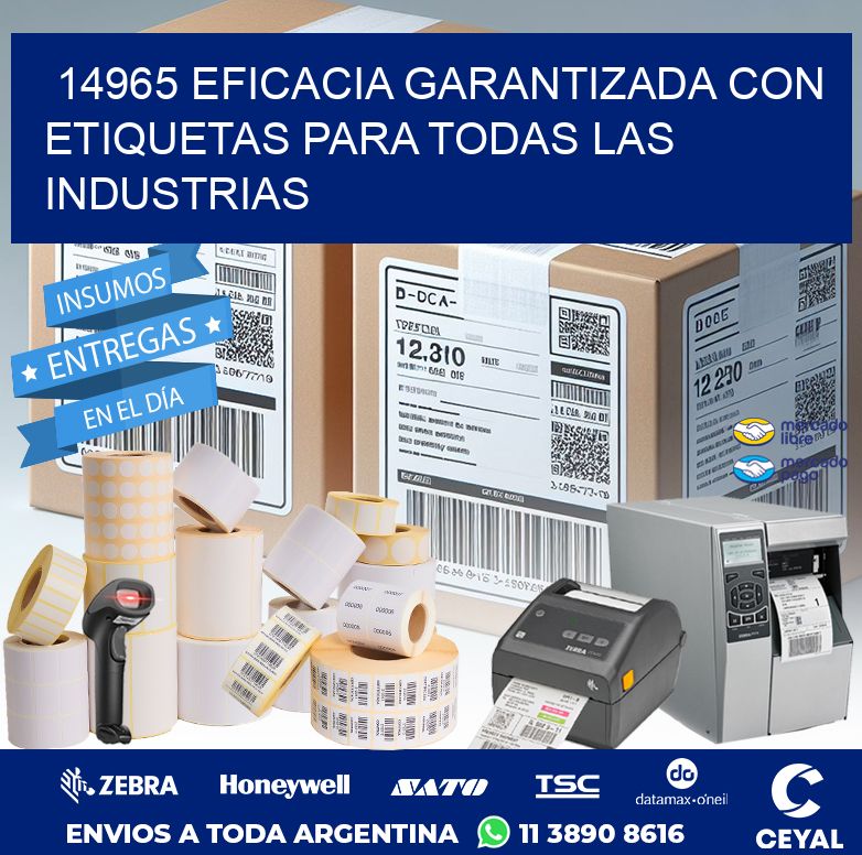 14965 EFICACIA GARANTIZADA CON ETIQUETAS PARA TODAS LAS INDUSTRIAS