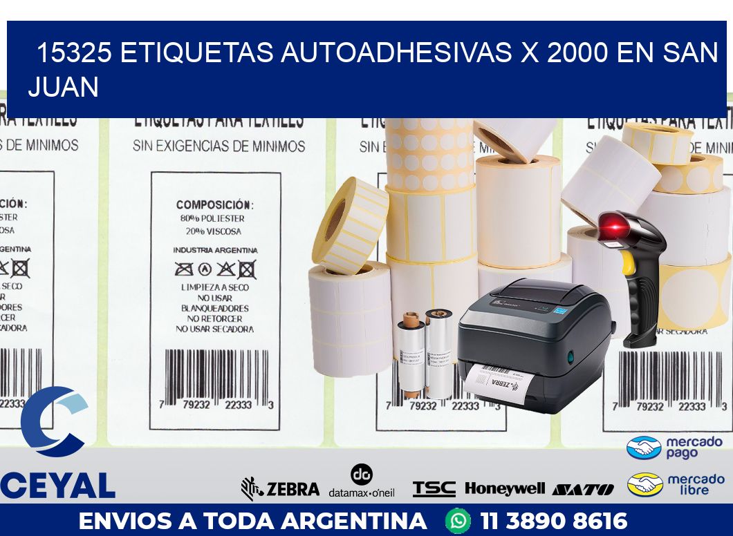 15325 ETIQUETAS AUTOADHESIVAS X 2000 EN SAN JUAN