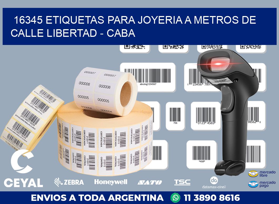 16345 ETIQUETAS PARA JOYERIA A METROS DE CALLE LIBERTAD - CABA