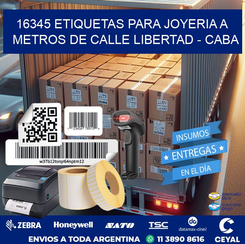 16345 ETIQUETAS PARA JOYERIA A METROS DE CALLE LIBERTAD - CABA