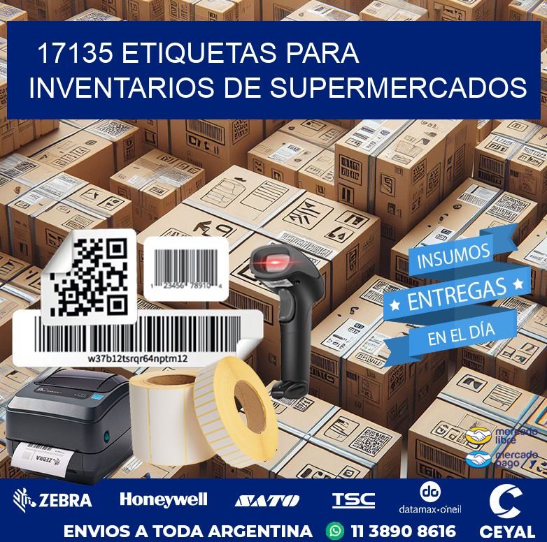 17135 ETIQUETAS PARA INVENTARIOS DE SUPERMERCADOS