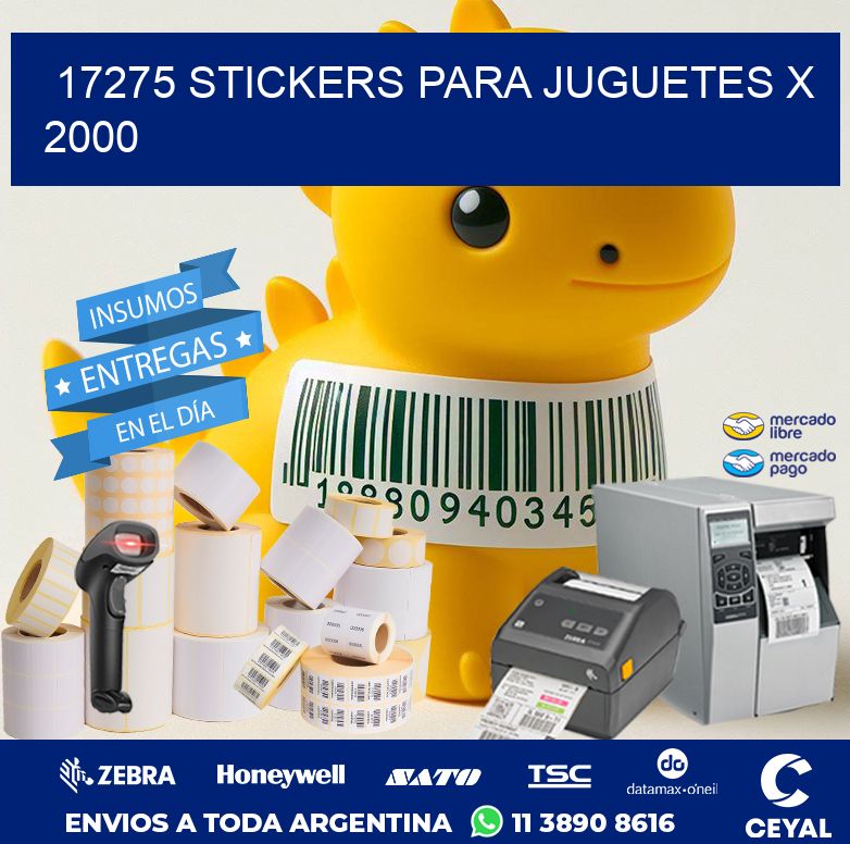 17275 STICKERS PARA JUGUETES X 2000