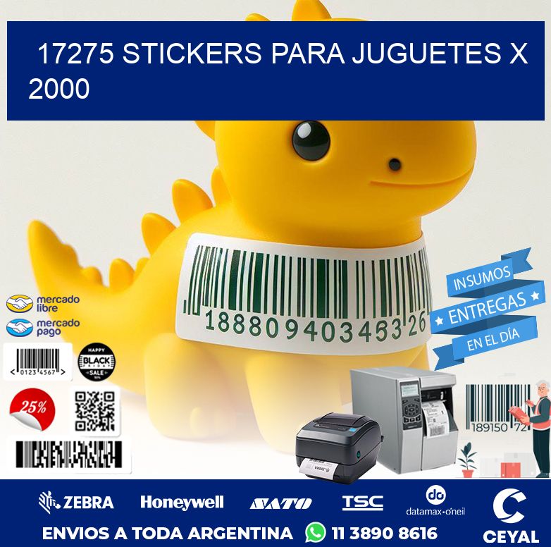17275 STICKERS PARA JUGUETES X 2000