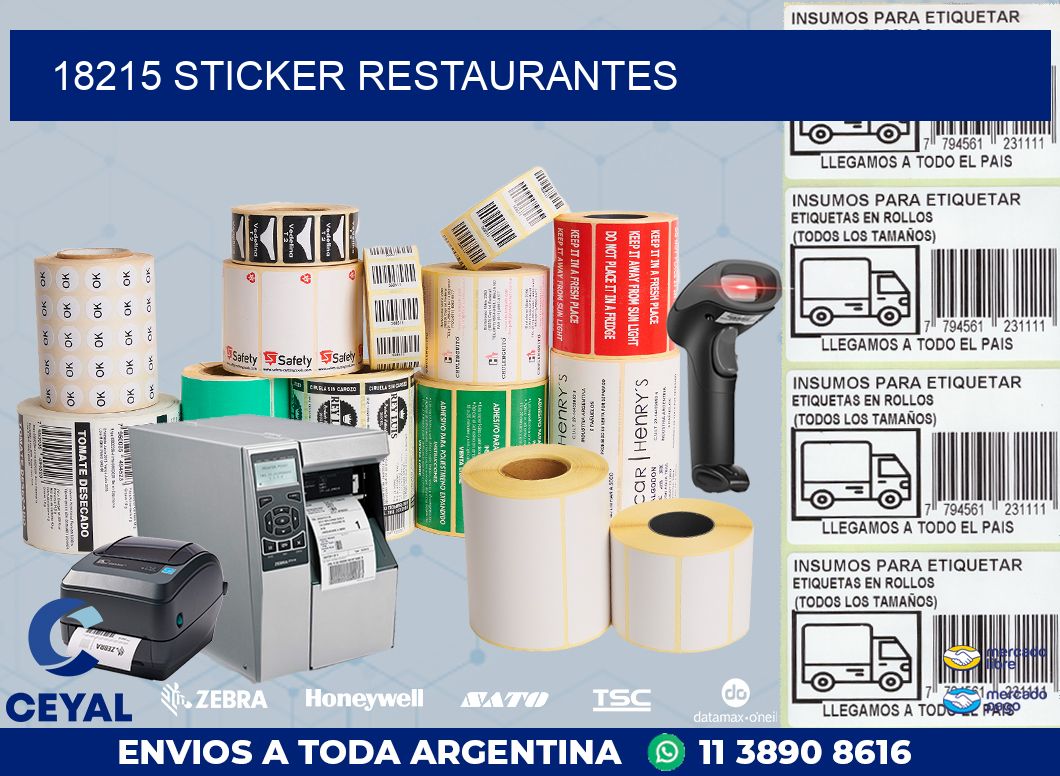 18215 STICKER RESTAURANTES