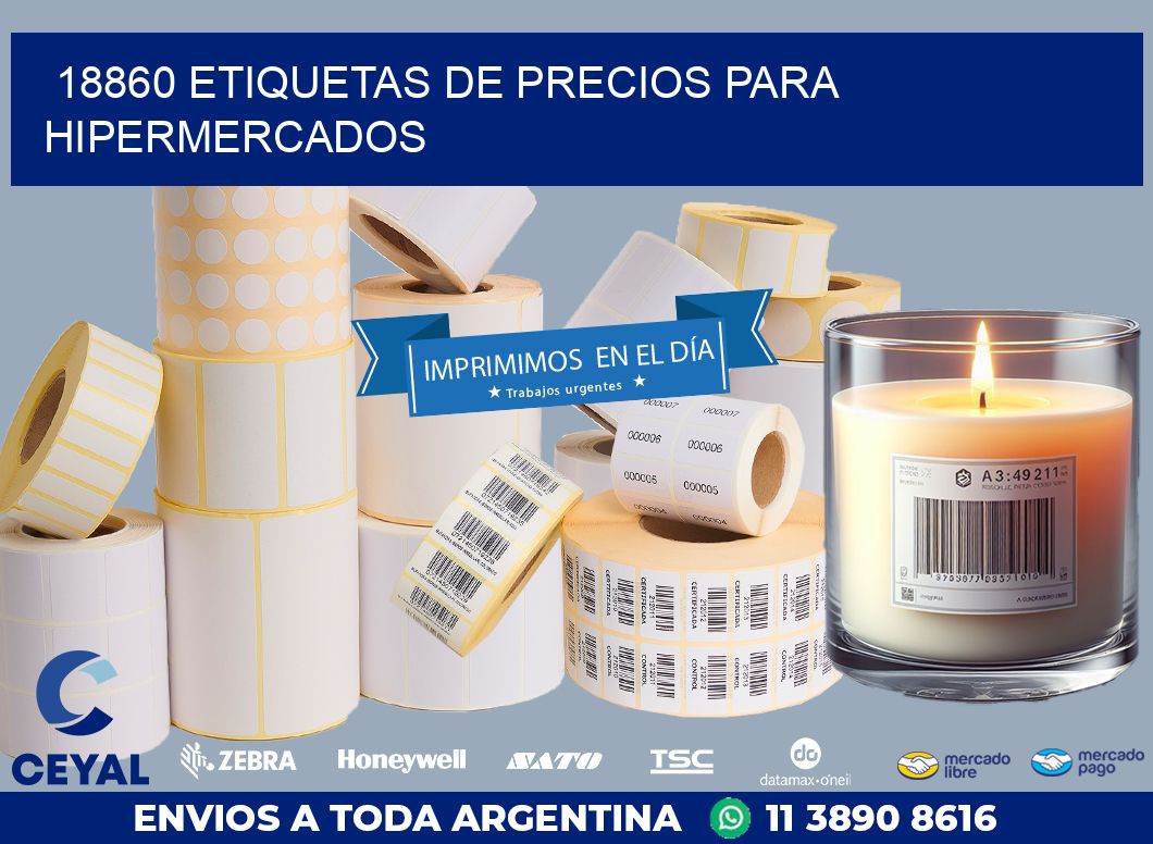 18860 ETIQUETAS DE PRECIOS PARA HIPERMERCADOS