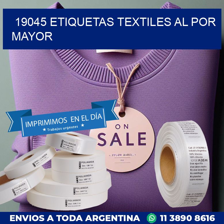 19045 ETIQUETAS TEXTILES AL POR MAYOR