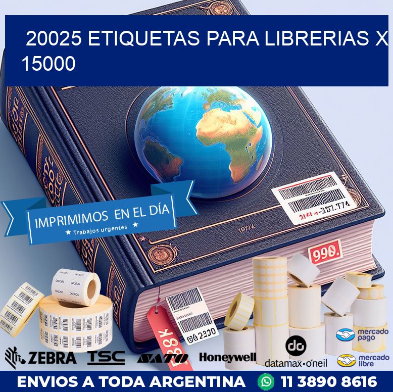 20025 ETIQUETAS PARA LIBRERIAS X 15000