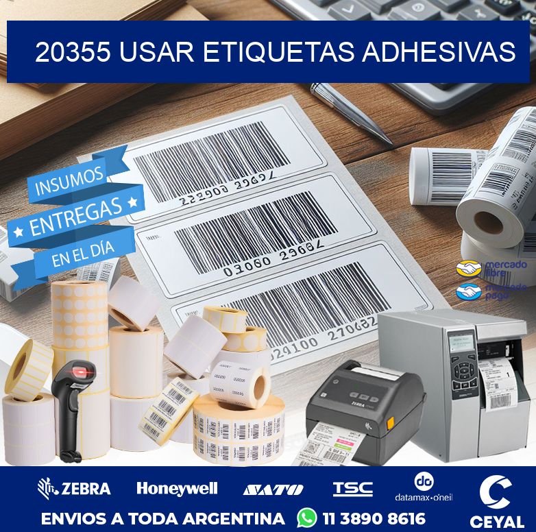 20355 USAR ETIQUETAS ADHESIVAS