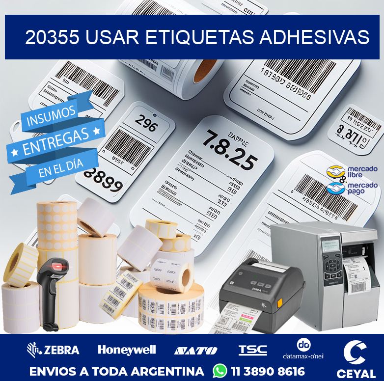 20355 USAR ETIQUETAS ADHESIVAS