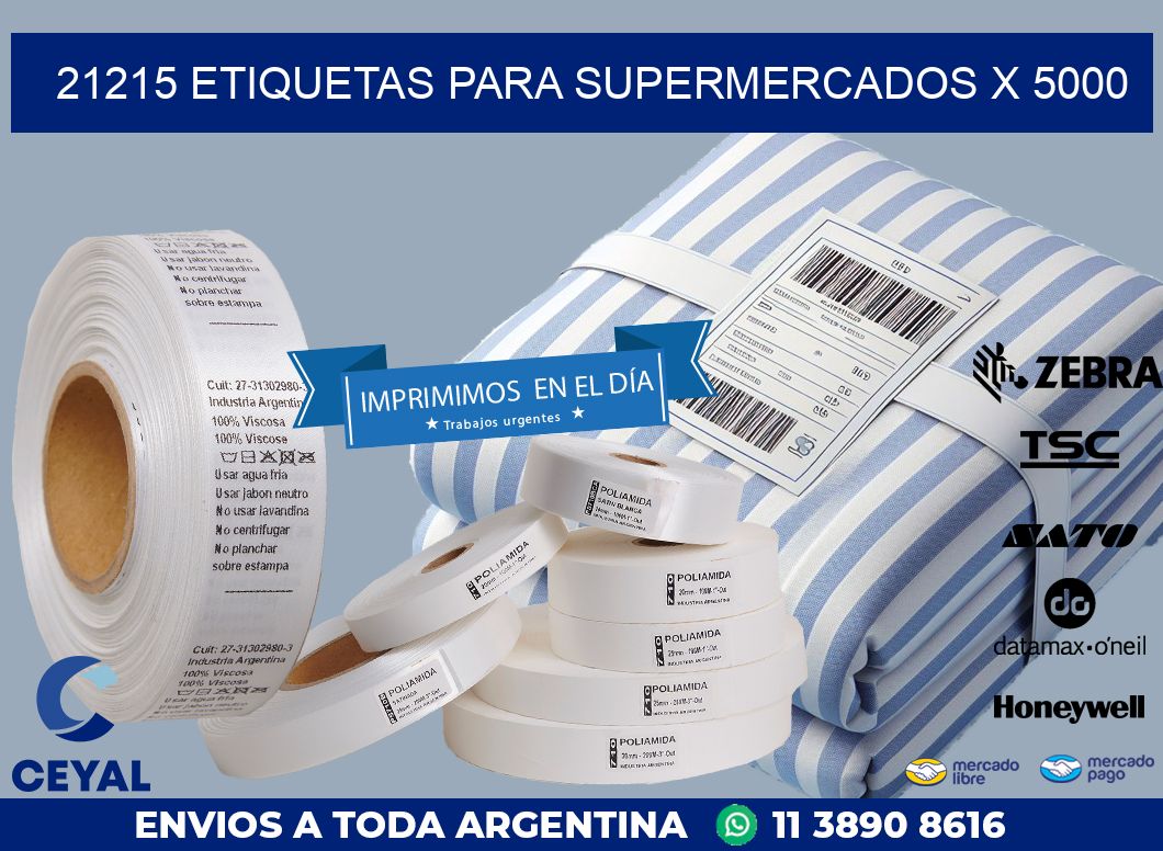21215 ETIQUETAS PARA SUPERMERCADOS X 5000