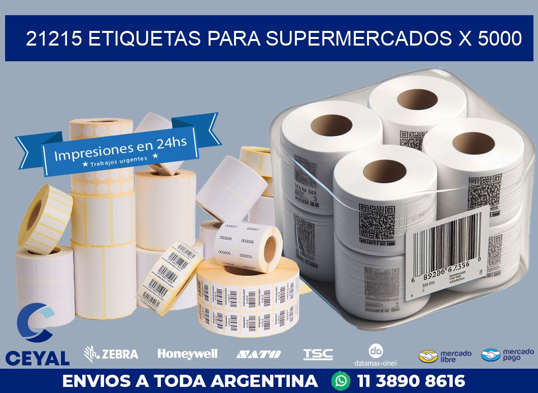 21215 ETIQUETAS PARA SUPERMERCADOS X 5000