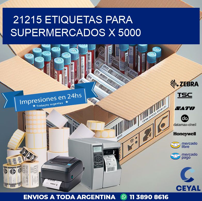 21215 ETIQUETAS PARA SUPERMERCADOS X 5000