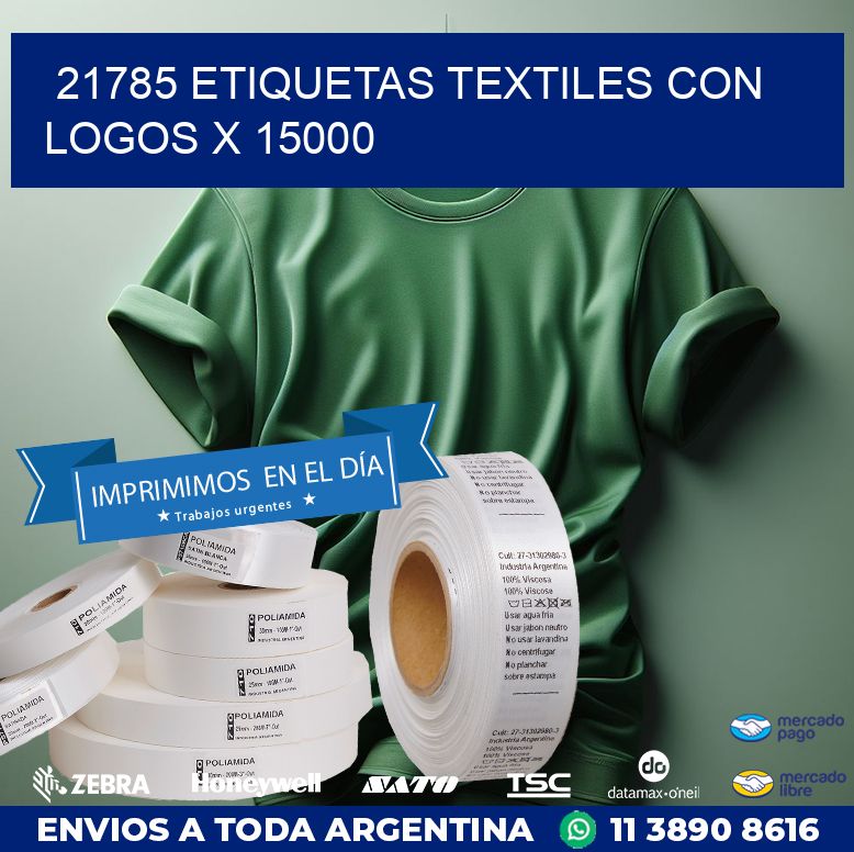 21785 ETIQUETAS TEXTILES CON LOGOS X 15000