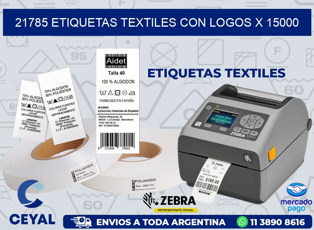 21785 ETIQUETAS TEXTILES CON LOGOS X 15000