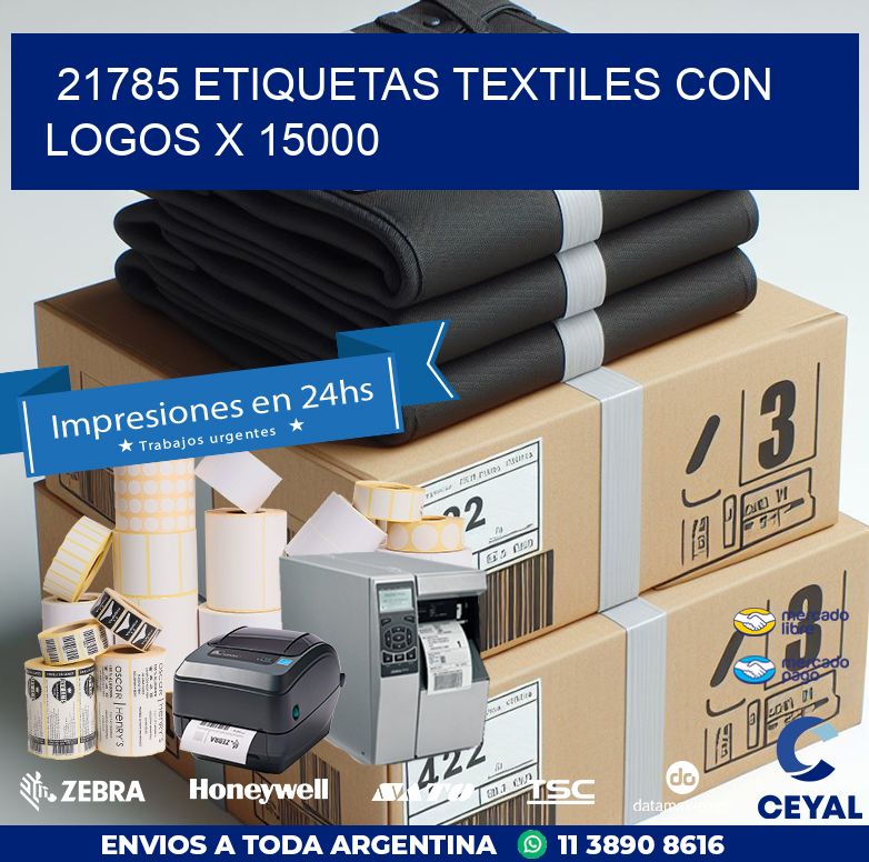 21785 ETIQUETAS TEXTILES CON LOGOS X 15000