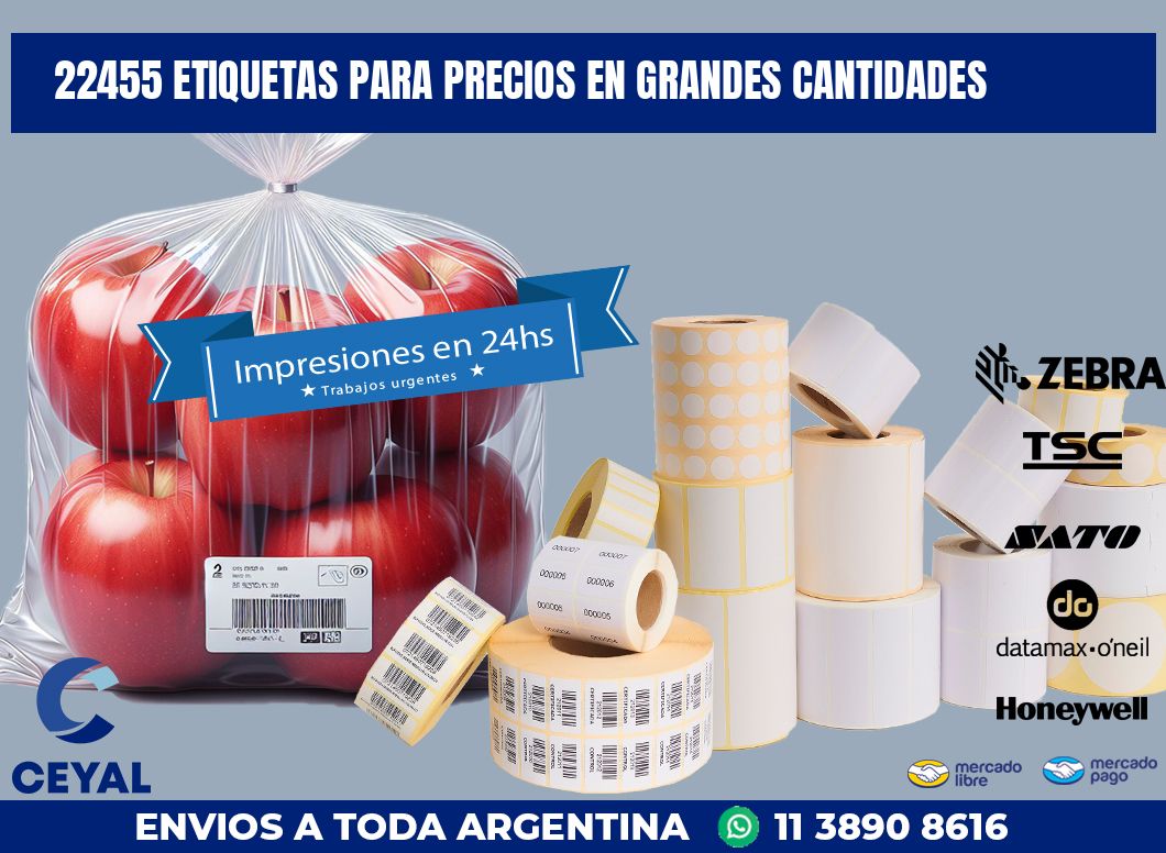 22455 ETIQUETAS PARA PRECIOS EN GRANDES CANTIDADES