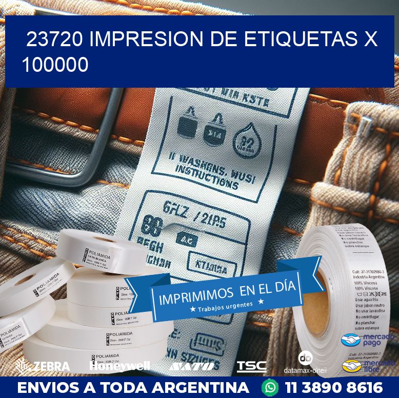 23720 IMPRESION DE ETIQUETAS X 100000