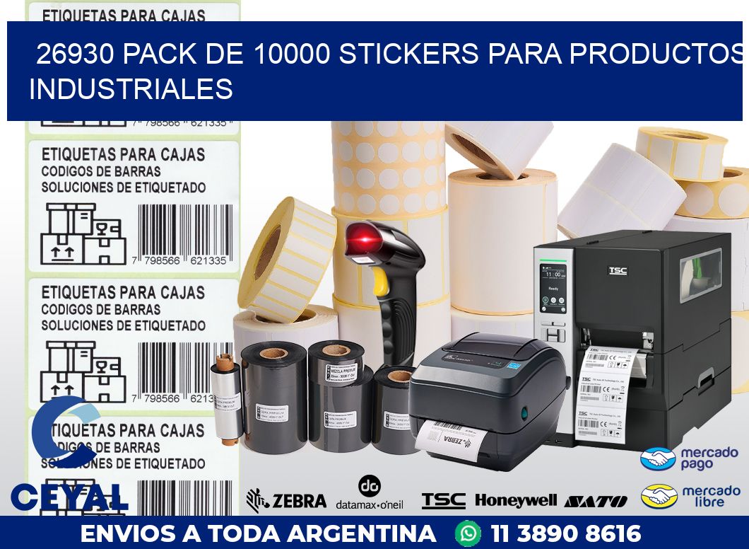 26930 PACK DE 10000 STICKERS PARA PRODUCTOS INDUSTRIALES