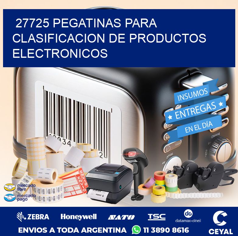 27725 PEGATINAS PARA CLASIFICACION DE PRODUCTOS ELECTRONICOS