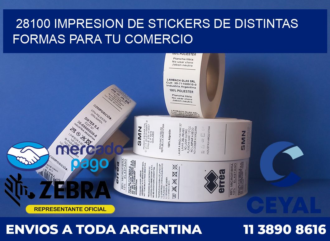 28100 IMPRESION DE STICKERS DE DISTINTAS FORMAS PARA TU COMERCIO