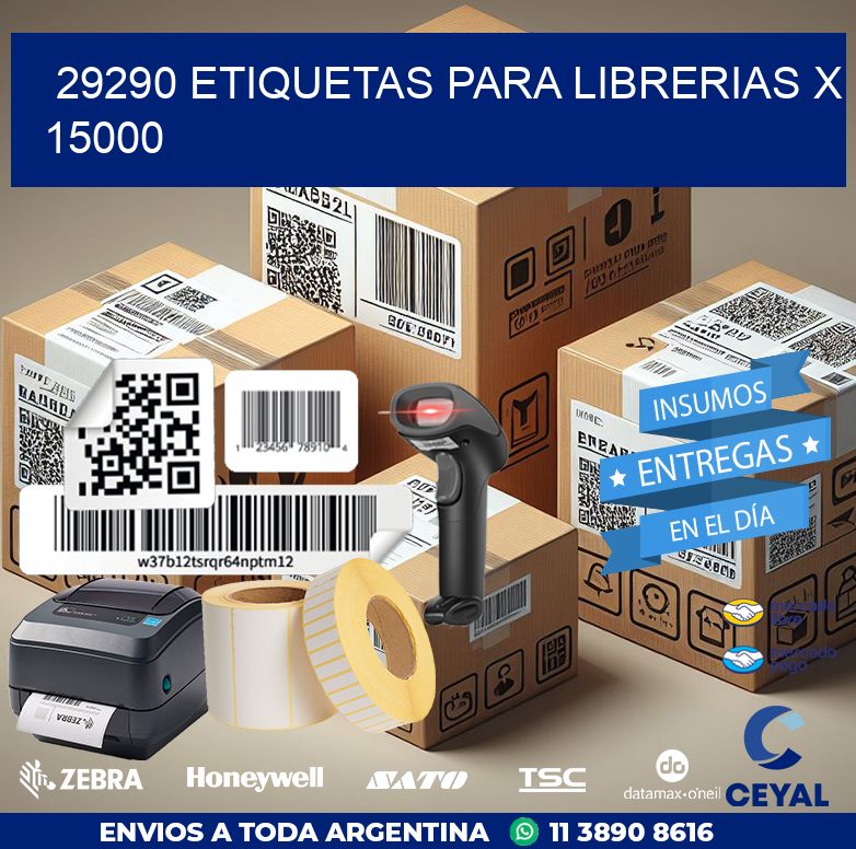 29290 ETIQUETAS PARA LIBRERIAS X 15000