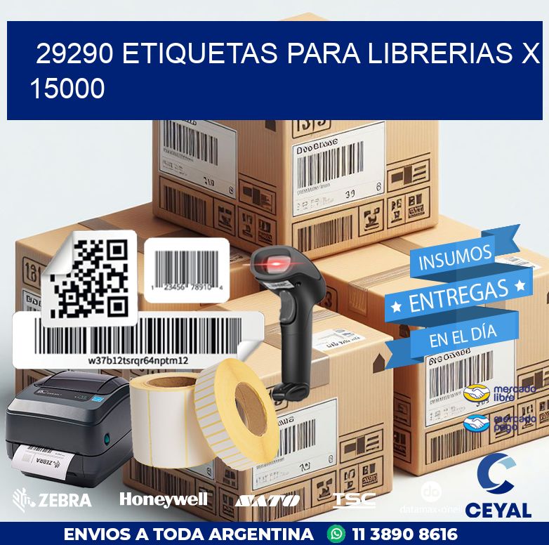 29290 ETIQUETAS PARA LIBRERIAS X 15000