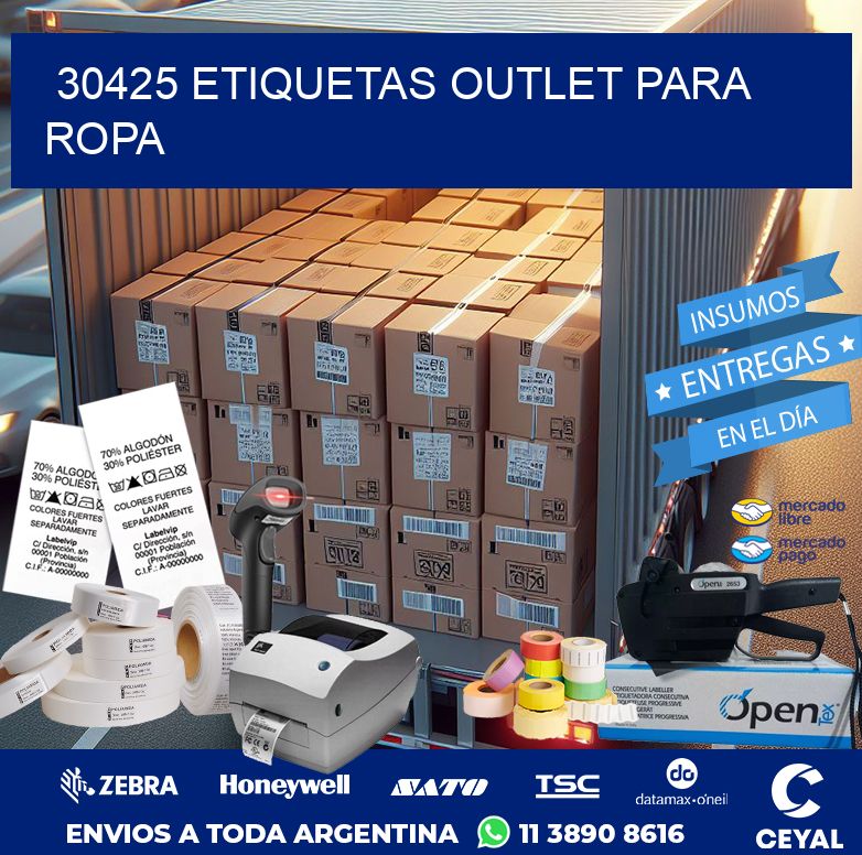 30425 ETIQUETAS OUTLET PARA ROPA