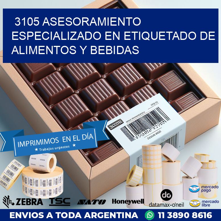 3105 ASESORAMIENTO ESPECIALIZADO EN ETIQUETADO DE ALIMENTOS Y BEBIDAS
